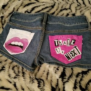 Cut off hand painted shorts